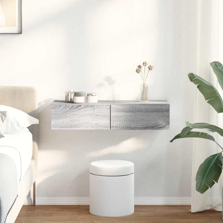 Image du produit VidaXL Étagère murale avec tiroirs Gris Sonoma 100x36x19 cm Bois composite