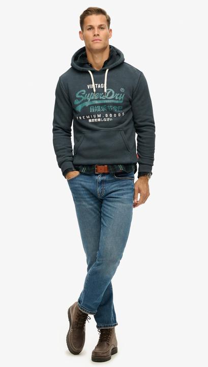 Produktbild Superdry Sweatshirt Casual Bequem sitzend Duo Vintage Logo Hoodie (M)
