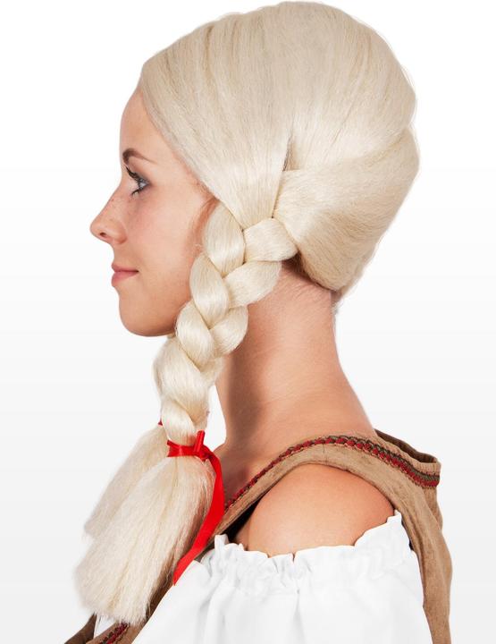 Actual product image Maskworld Blonde Perücke mit dicken Zöpfen