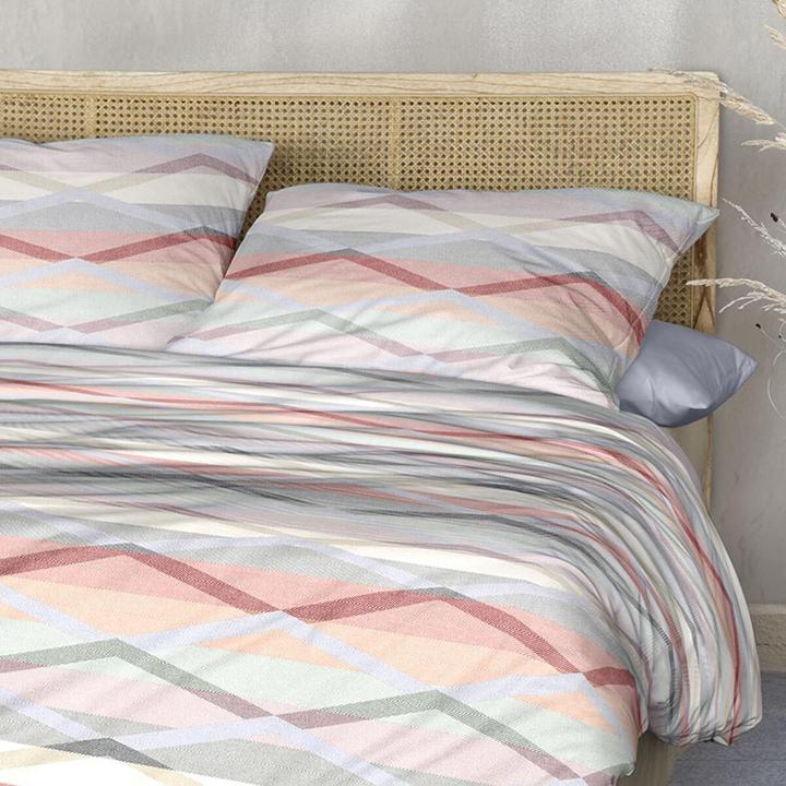 Produktbild Irisette Mako-Satin Bettwäsche Wave 8610 rot (Bettwäsche Set, 135x200 cm + 80x80 cm)