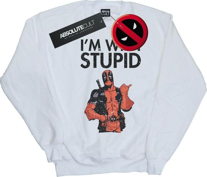 Immagine prodotto Deadpool I'm With Stupid Felpa Uomo (4XL)