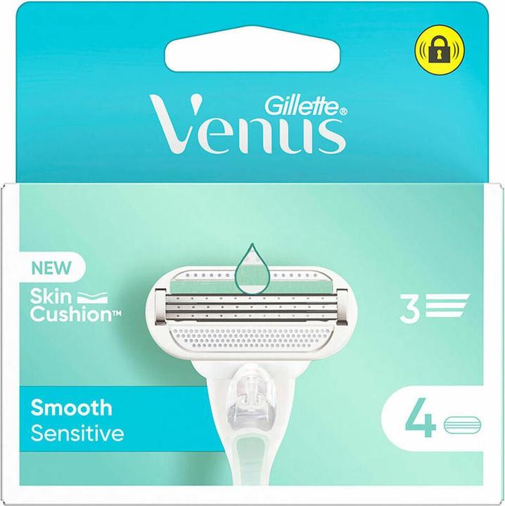 Produktbild Venus Optic Gillette Venus Deluxe Smooth Sensitive Rasierer Nachfüllpackungen für Frauen 5 Klingen - 4er-Pack (Körperlotion, 5 ml)
