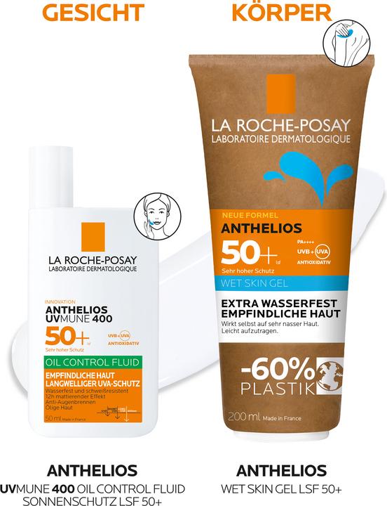 Image du produit La Roche Posay Anthelios UV Mune Oil Control Fluid (Crème solaire visage, SPF 50+, 50 ml, 49 g)