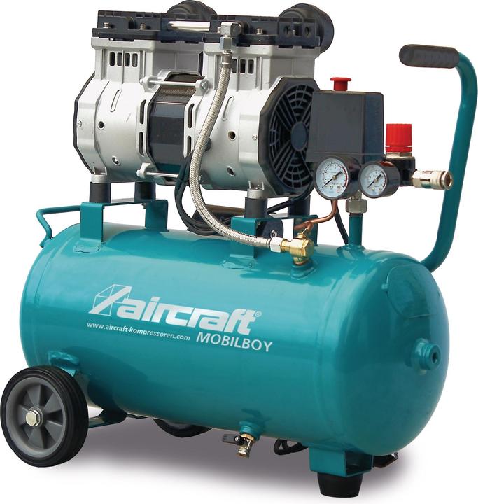 Produktbild Aircraft Kompressor MOBILBOY SILENCEÂ 241/24 OF E Ã¶lfrei, 8 bar Druck, mit 24l BehÃ¤lter (8 Bar, 24 l)
