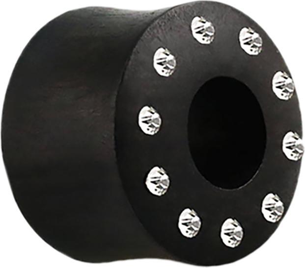 Produktbild Star Piercing Flared Tunnel aus Areng Holz mit Kristallen (ohne Messing, Organisch)