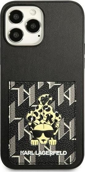 Actual product image Karl Lagerfeld KLHCP13XCANCNK iPhone 13 Pro Max 6.7" hardcase czarny/black Karlimals Cardslot (Apple iPhone 13 Pro Max)