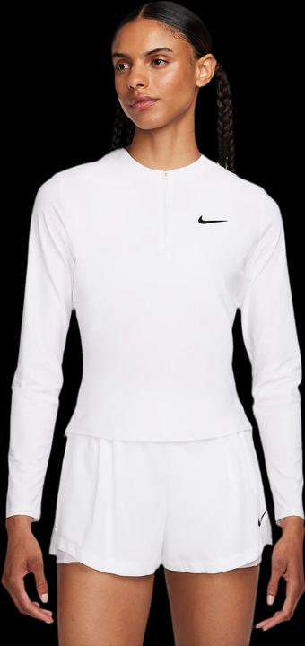 Nike Spring Advantage 1/4 Zip Long Sleeve White Woman (XS)