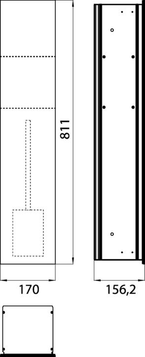 Produktbild Emco WC-Modul ASIS 2.0 UP 811x170mm Türanschl rechts optiwhite