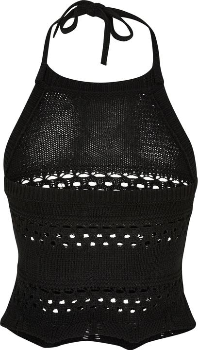 Immagine prodotto Urban Classics Top corto da donna in maglia all'uncinetto con collo alto (M)