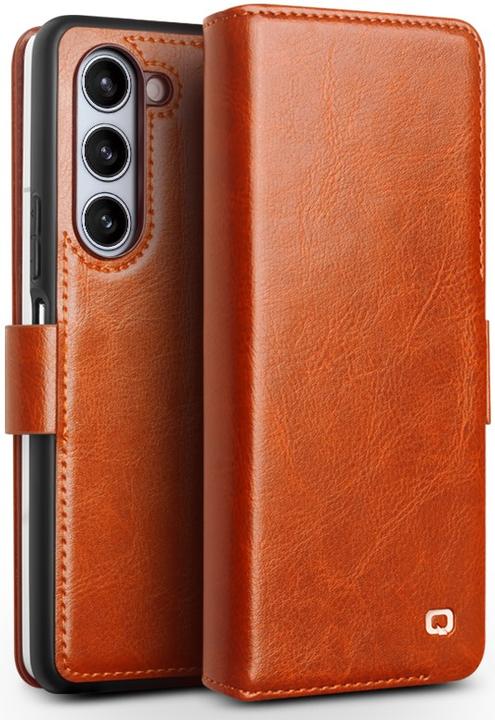 Produktbild QiAlino Hülle Flip mit magnetischem Verschluss Hellbraun (Samsung Galaxy Z Fold5)
