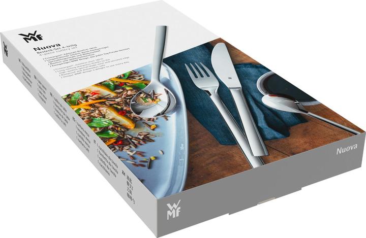 Produktbild WMF Essbesteck Besteckset 1 Person Nuova 4tlg Monobloc Edelstahl 18/10 poliert (4 Stück, Besteck Set)