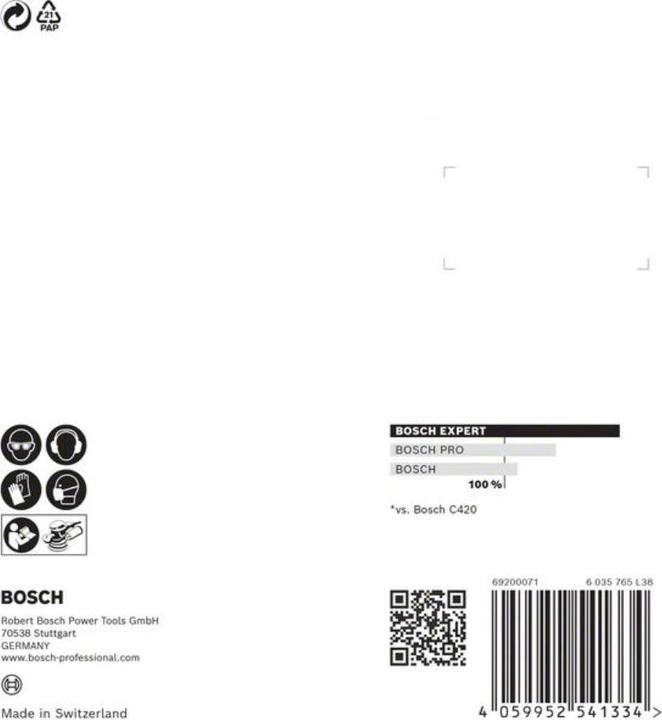 Produktbild Bosch Professional Zubehör EXPERT C470 Schleifpapier mit 8 Löchern für Exzenterschleifer, 115 mm, G 60, 5-tlg. (60)
