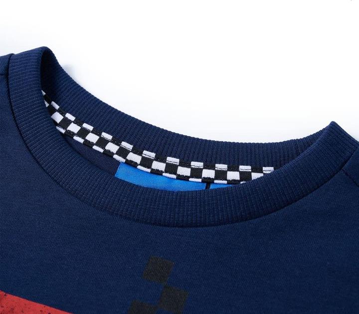 Immagine prodotto VidaXL Camicia da bambino a maniche lunghe blu navy 128,Materiale: 100 (128)