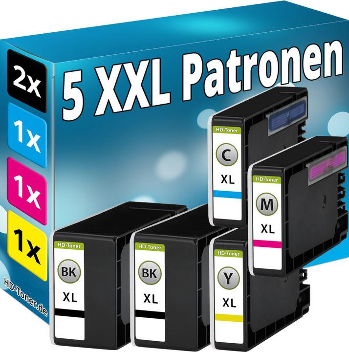 Actual product image Druckfuxx 5x PATRONEN für Canon IB4050 IB4150 MB5050 MB5150 MB5155 MB5350 MB545