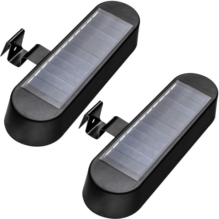 Produktbild HI 2er Set Solar-Dachrinnenbeleuchtung, schwarz (IP44)