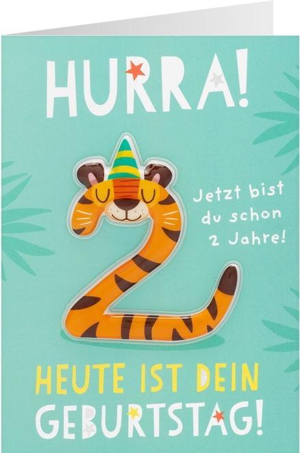 Sheepworld Birthday card - Hooray! - Today is your birthday! - You're already 2 years old! (1 pcs.)
