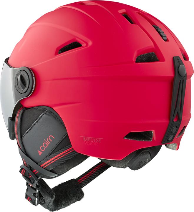 Actual product image Cairn Ski Helmet Impulse Visor Mat Magenta 57 (57 - 58 cm)