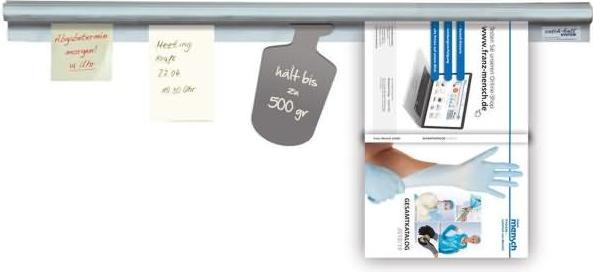 Actual product image Catch-Ball Infoboard Powergrip clamping strip 50.0 cm silver self-adhesive, wall mounting