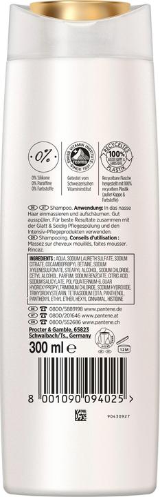 Produktbild Pantene Pro-V Glatt & Seidig (300 ml, Flüssiges Shampoo)
