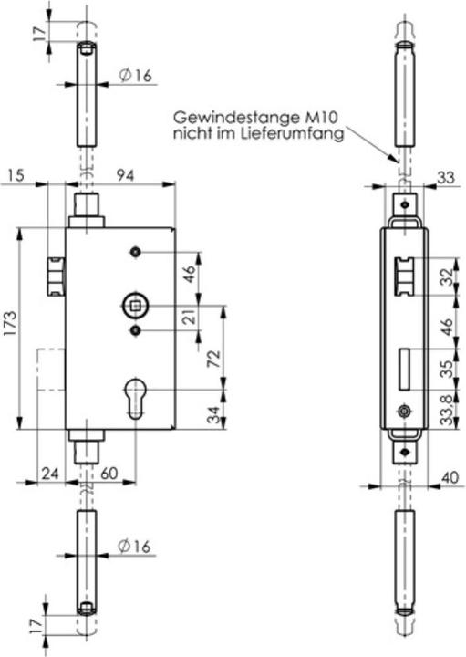 Actual product image Amf Lock case 140UMV (Profile cylinder)