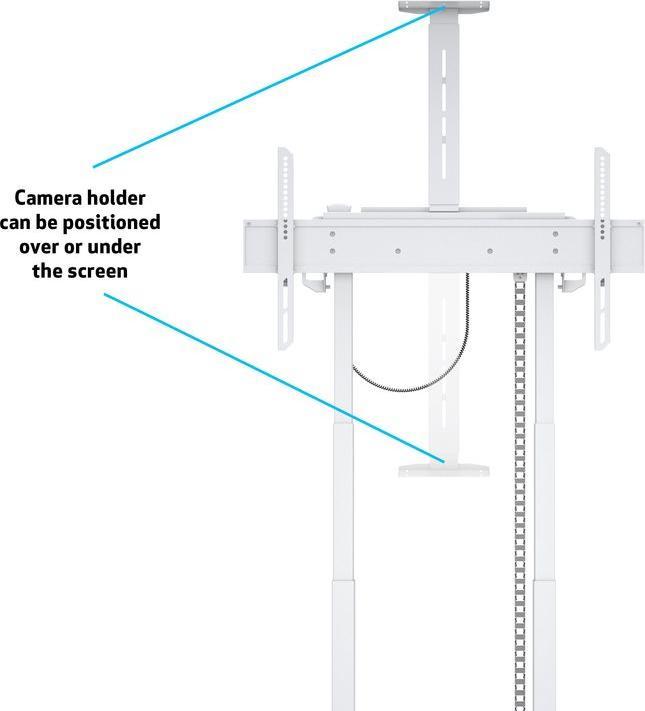 Produktbild Multibrackets Standfuss elektr, -100", max 120 kg, weiss (90", 120 kg)