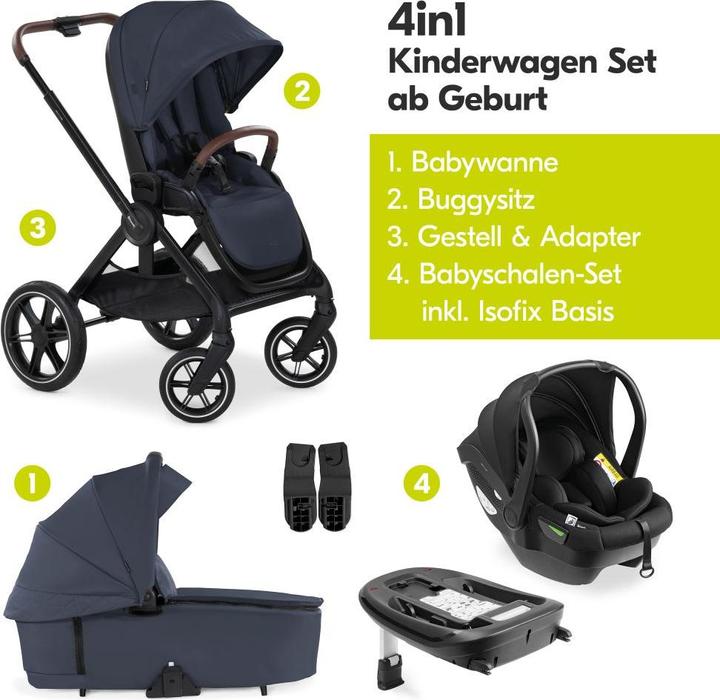 Image du produit Hauck Kit poussette 4en1 Walk N Care Trio Set Poussette 3 en 1