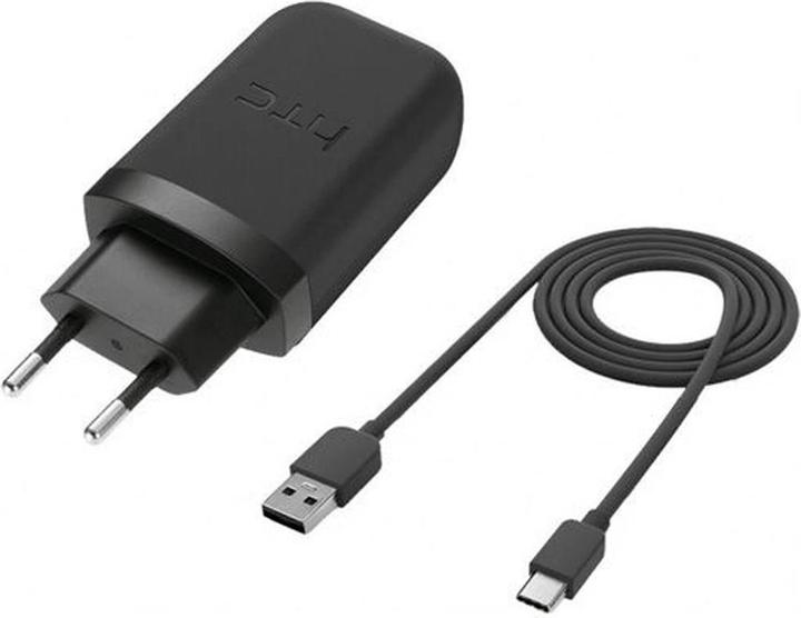 HTC USB Schnellladegerät + USB-C-Kabel Schwarz