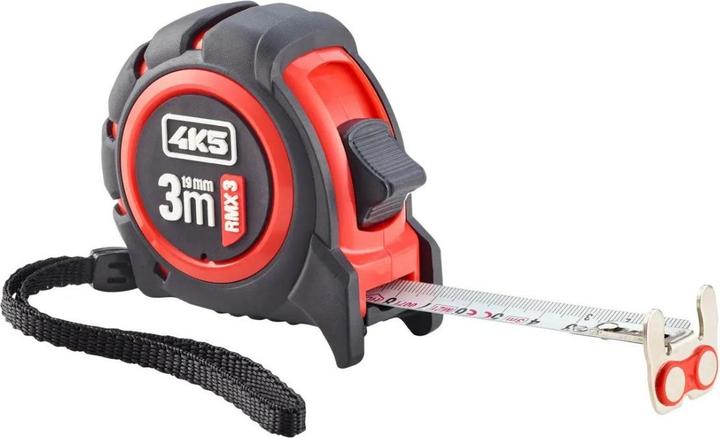 Actual product image 4K5 Robust roller tape measure printed on both sides with magnetic end hook (3 m)
