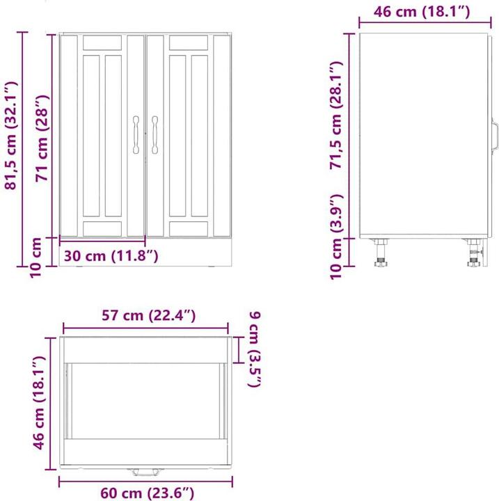 Produktbild VidaXL Madlene (86 x 46 x 81.5 cm)