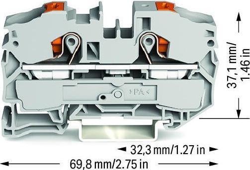 Produktbild Wago Durchgangsklemme 12 mm Push-In