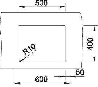 Produktbild Blanco Claron 500-U (Unterbauspüle, 54 cm, 44 cm)