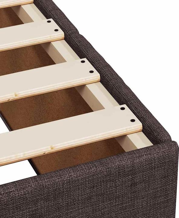 Produktbild VidaXL Boxspringbett Matratze Bett Einzelbett Polsterbett Dunkelbraun 90x200cm (90 x 200 cm)
