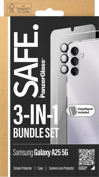 Actual product image Safe Edge to Edge Glass + Case (1 Piece, Samsung Galaxy A25 5G)