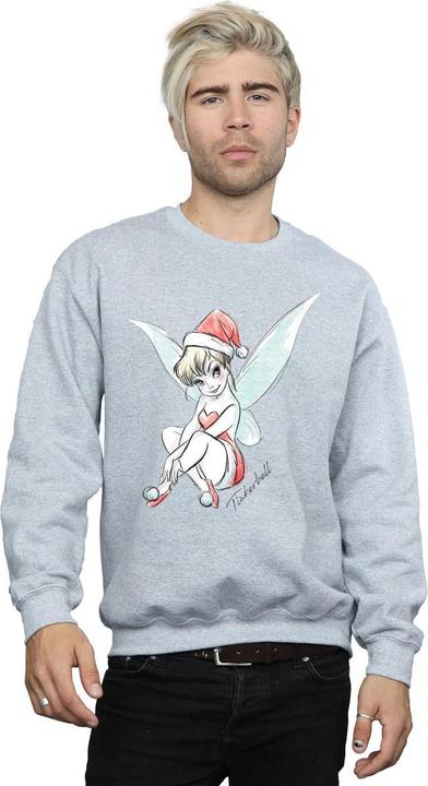 Actual product image Disney Mens Tinkerbell Christmas Fairy Sweatshirt (L)