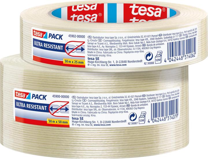 Produktbild tesa tesapack ULTRA RESITANT Filamentband glasfaserverstärkt (25 mm)