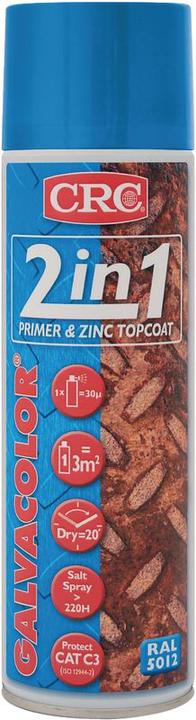 Image du produit CRC Peinture antirouille 2-en-1 (500 ml, Bleu de sécurité)