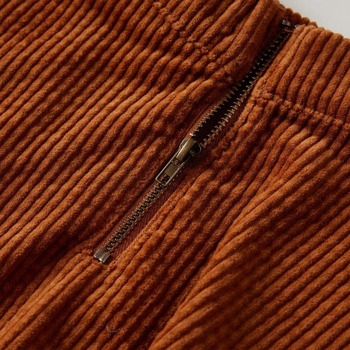 Immagine prodotto VidaXL Gonna per bambini con tasche in velluto a coste cognac 116,Materiale: 100 (116)