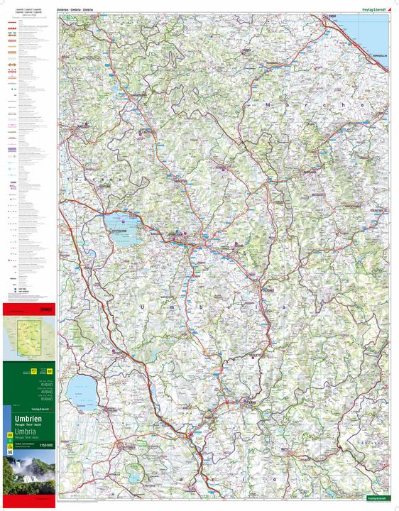 Immagine prodotto Umbria, carta stradale e del tempo libero 1:150.000, freytag & berndt (freytag & berndt, Tedesco, Francese, Olandese, Italiano, Inglese)
