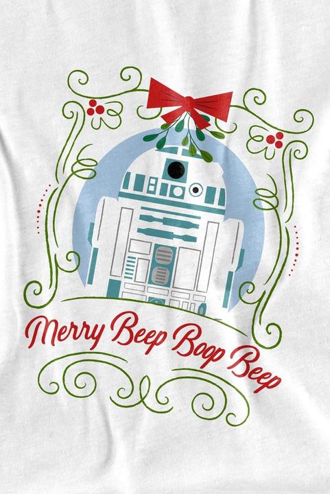 Immagine prodotto Star Wars Merry Beep Boop Beep Maglietta Natale R2-D2 Uomo (L)