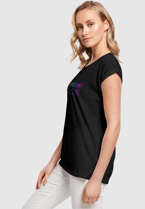 Actual product image Merchcode Ladies Summer And Chill Rainbow Extended Shoulder Tee - 113651 (M)