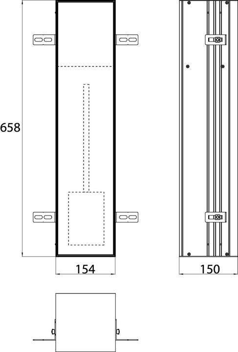Produktbild Emco WC-Modul ASIS PLUS UP 658x154mm Türanschl rechts Aluminium