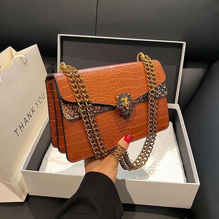 Immagine prodotto Only-Bags.Store Mini borsa a tracolla quadrata dal design classico di nicchia, con patta alla moda e catena con