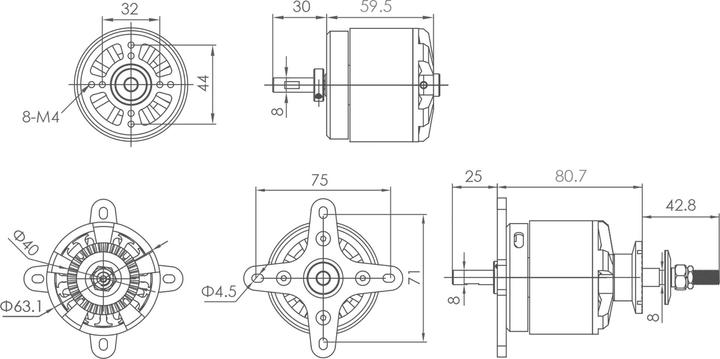Produktbild Planet-Hobby JOKER 6360-11 V3 205 KV BRUSHLESS MOTOR