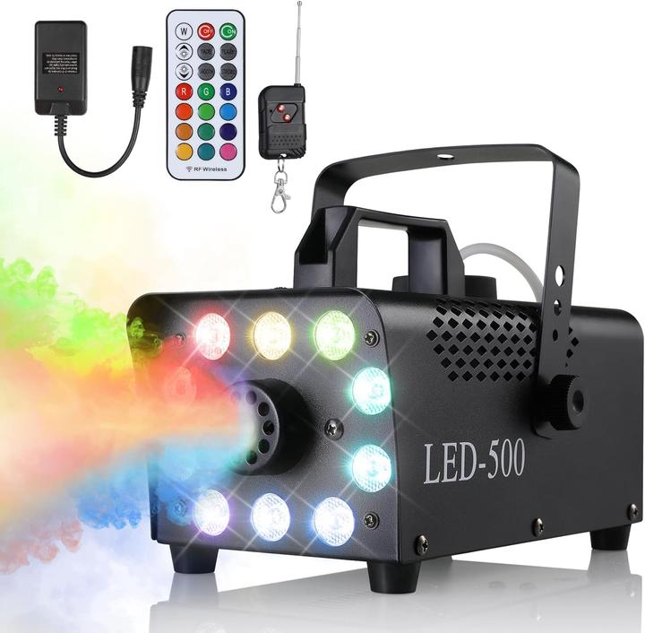 Mamizo Mini-Nebelmaschine mit LED-Licht und Fernbedienung