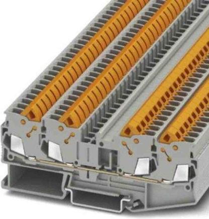Actual product image Phoenix Contact QTC 2.5-QUATTRO 3206446 Feed-through terminal block 0.50 mm² 2.50 mm² Gray 50 pcs.