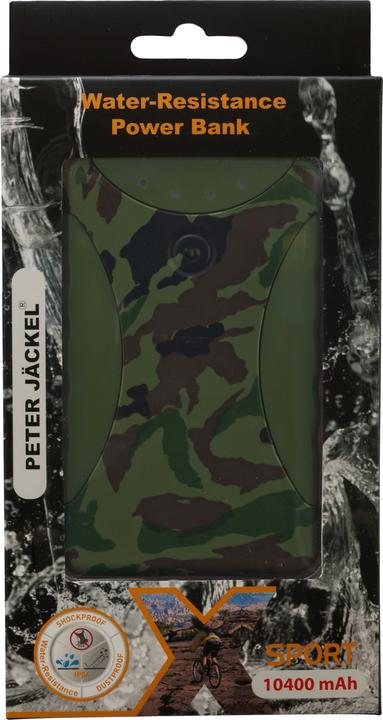Actual product image Peter Jäckel Powerbank OUTDOOR 10400mAh Li-Ion Camouflage