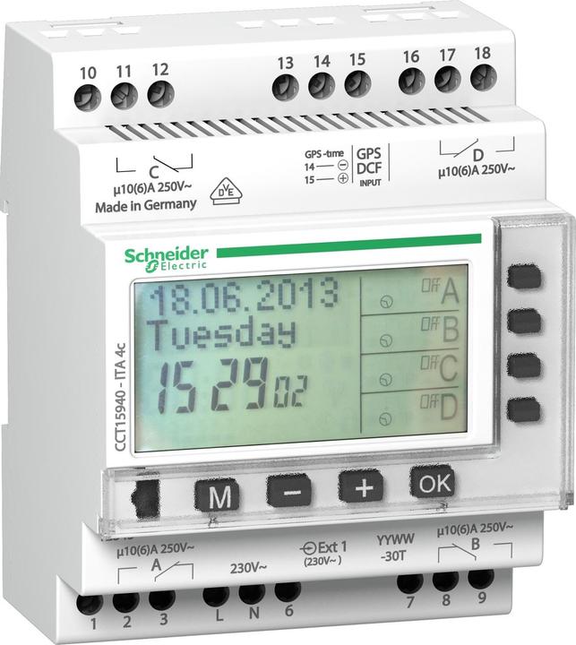 Immagine prodotto Schneider Electric Interruttore orario digitale 72mm ITA 4c
