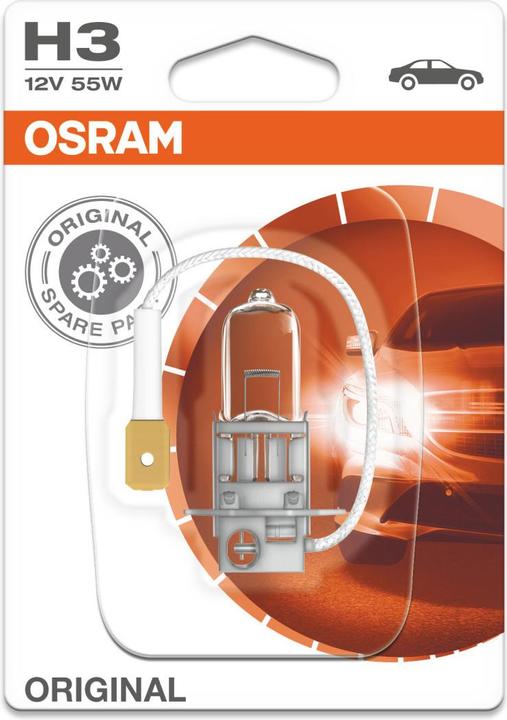 Actual product image Osram 64151, H3, 55 W, halogen, PK22s, 1450 lm, 4.2 cm