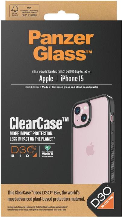 Immagine prodotto PanzerGlass ClearCase con D3O iPhone 2023 6.1 (Apple iPhone 15)