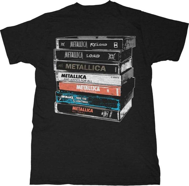 Metallica Unisex Adult Cassette Cotton T-Shirt (M)